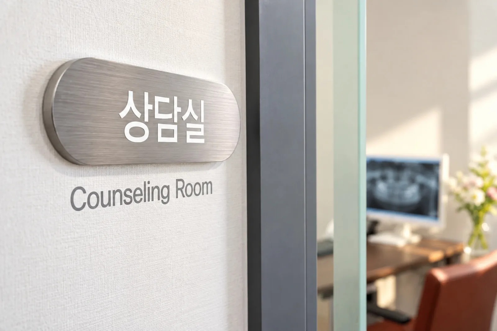 더이로운치과 상담실과 상담 공간